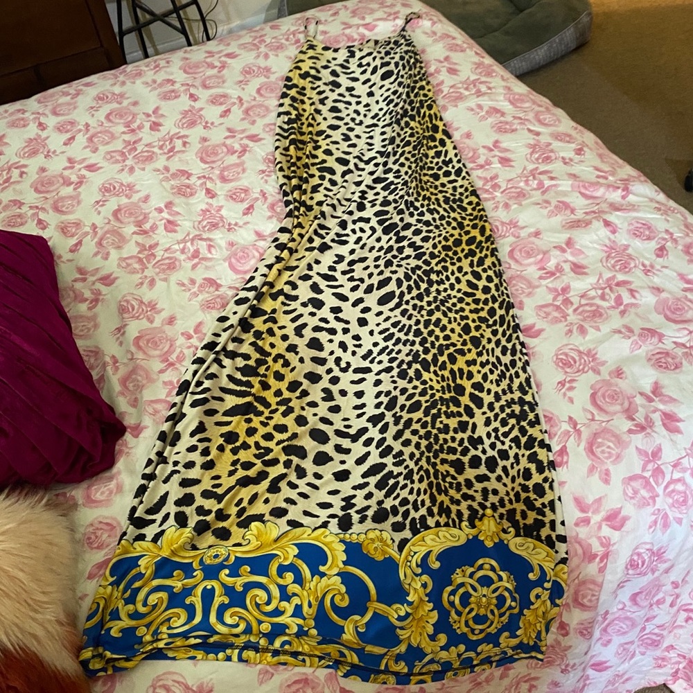 Leopard maxi dress